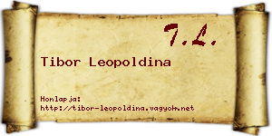 Tibor Leopoldina névjegykártya